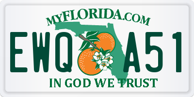 FL license plate EWQA51