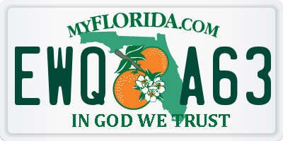 FL license plate EWQA63
