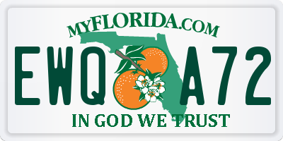 FL license plate EWQA72