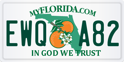FL license plate EWQA82