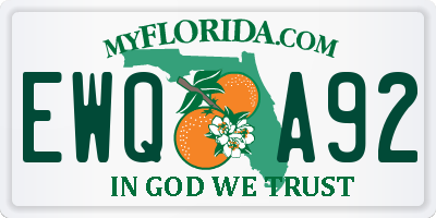 FL license plate EWQA92