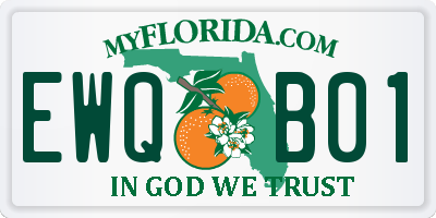 FL license plate EWQB01