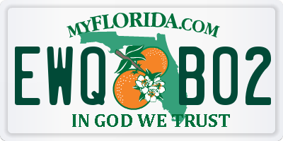 FL license plate EWQB02