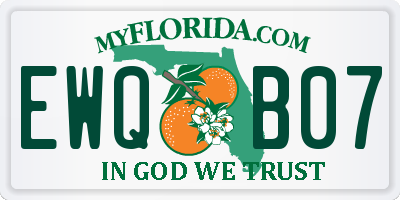 FL license plate EWQB07