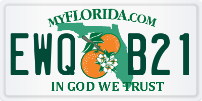 FL license plate EWQB21
