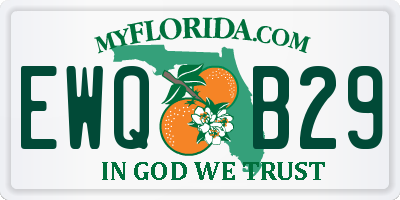 FL license plate EWQB29