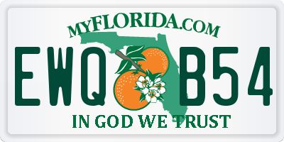 FL license plate EWQB54