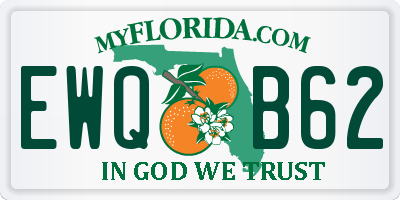 FL license plate EWQB62