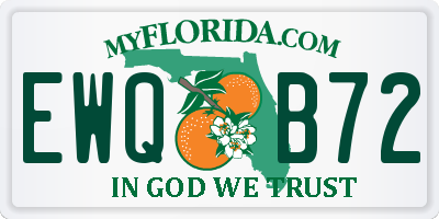 FL license plate EWQB72