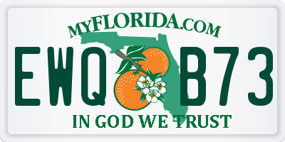 FL license plate EWQB73