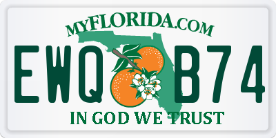 FL license plate EWQB74