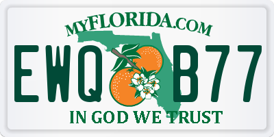 FL license plate EWQB77