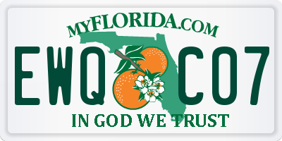 FL license plate EWQC07