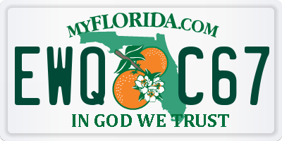 FL license plate EWQC67
