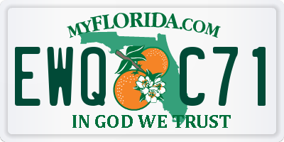 FL license plate EWQC71