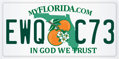 FL license plate EWQC73