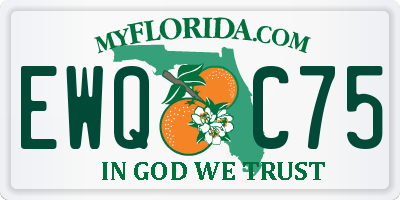 FL license plate EWQC75