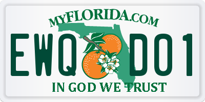 FL license plate EWQD01