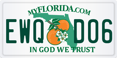 FL license plate EWQD06