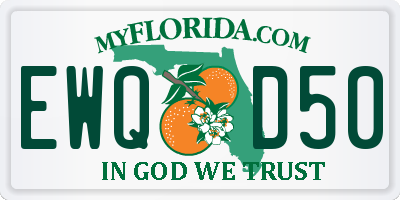 FL license plate EWQD50