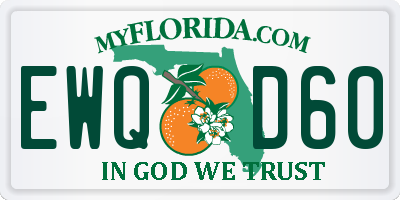 FL license plate EWQD60