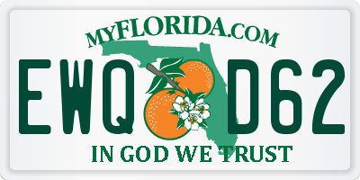 FL license plate EWQD62
