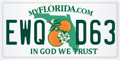 FL license plate EWQD63