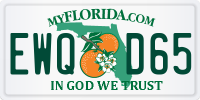 FL license plate EWQD65