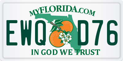 FL license plate EWQD76