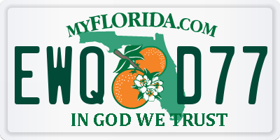 FL license plate EWQD77