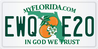 FL license plate EWQE20