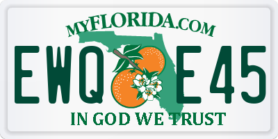 FL license plate EWQE45