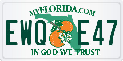 FL license plate EWQE47