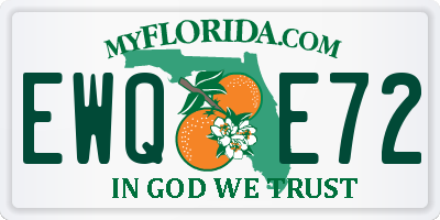 FL license plate EWQE72
