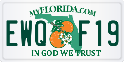 FL license plate EWQF19