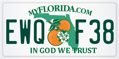 FL license plate EWQF38