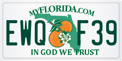 FL license plate EWQF39