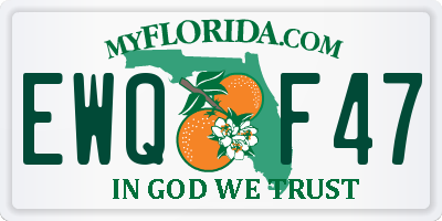 FL license plate EWQF47