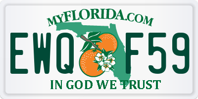 FL license plate EWQF59