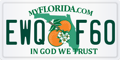 FL license plate EWQF60