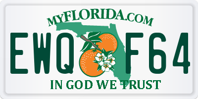 FL license plate EWQF64