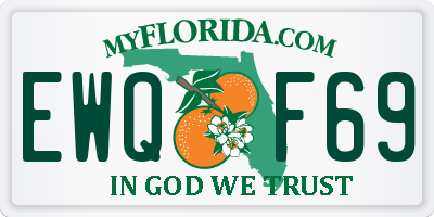 FL license plate EWQF69
