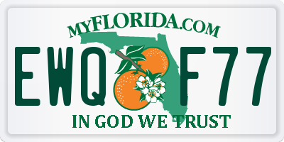 FL license plate EWQF77