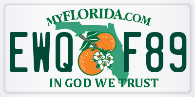 FL license plate EWQF89