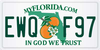 FL license plate EWQF97