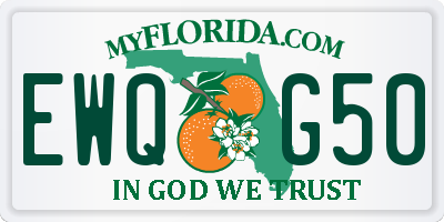 FL license plate EWQG50