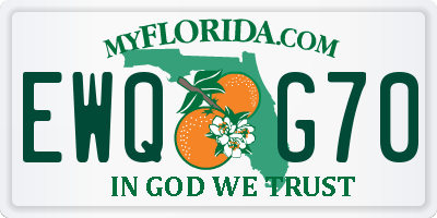 FL license plate EWQG70