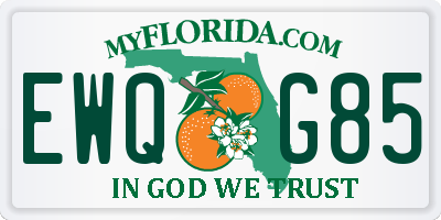 FL license plate EWQG85
