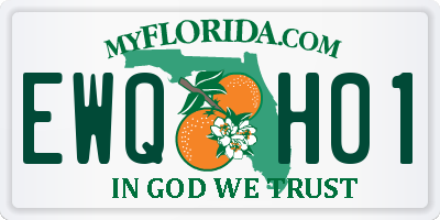 FL license plate EWQH01