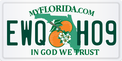 FL license plate EWQH09